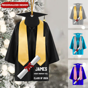 Graduation Gown, Personalized Acrylic Ornament For Senior Graduate