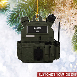 Personalized Police Vest - Bulletproof Jacket - Christmas Ornament