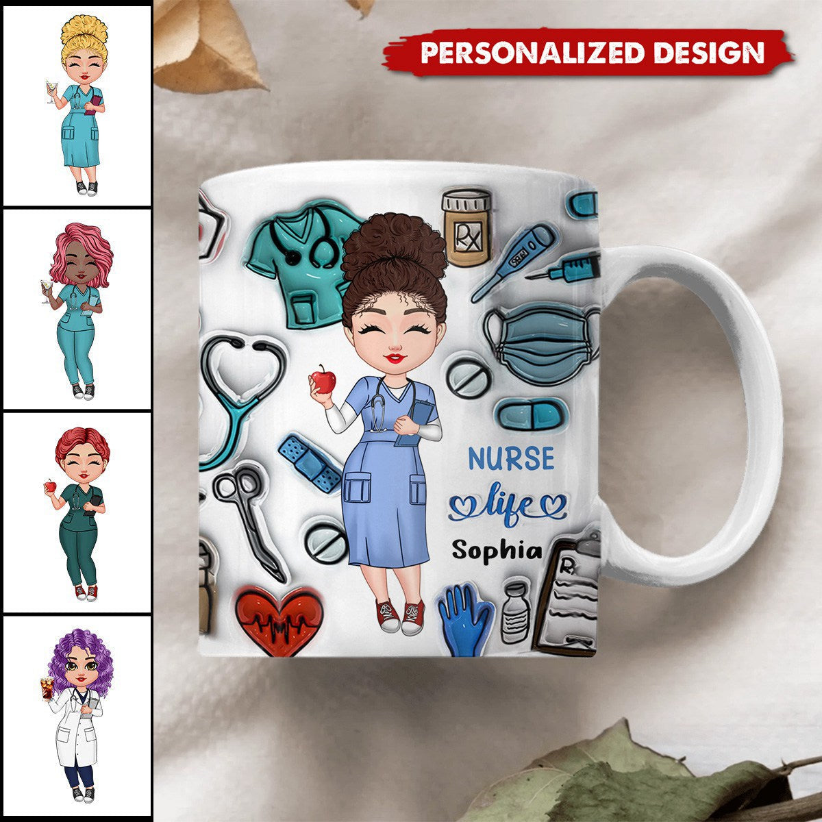 Nurse Life Personalized Mug Edge Gift For Nurse