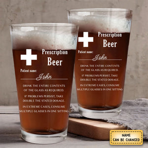 Prescription Beer - Personalized Beer Glass