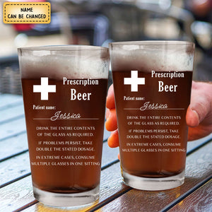 Prescription Beer - Personalized Beer Glass