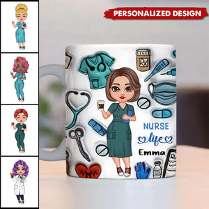 Nurse Life Personalized Mug Edge Gift For Nurse