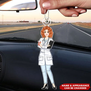 Nurse Scrub CNA RN Healthcare Worker - Personalized Car Ornament