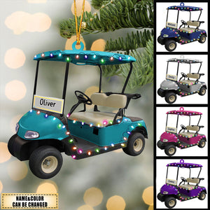 Riding Golf Personalized Golf Club Christmas Ornament