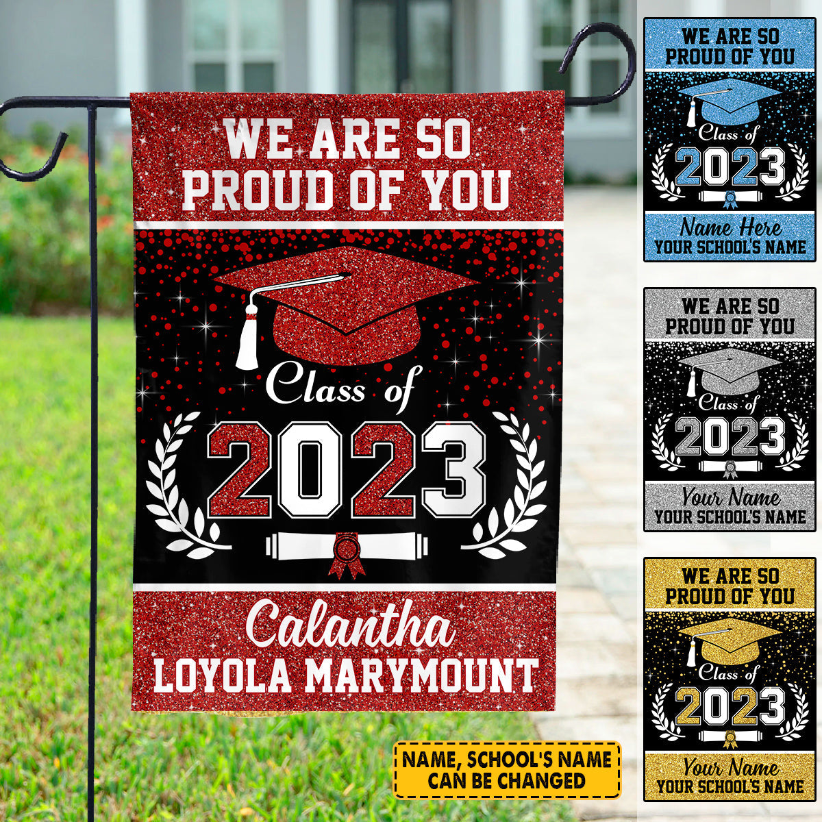 Personalized Garden Flag Best Gift Idea Graduation Garden Flag Class of 2023 Senior Gift