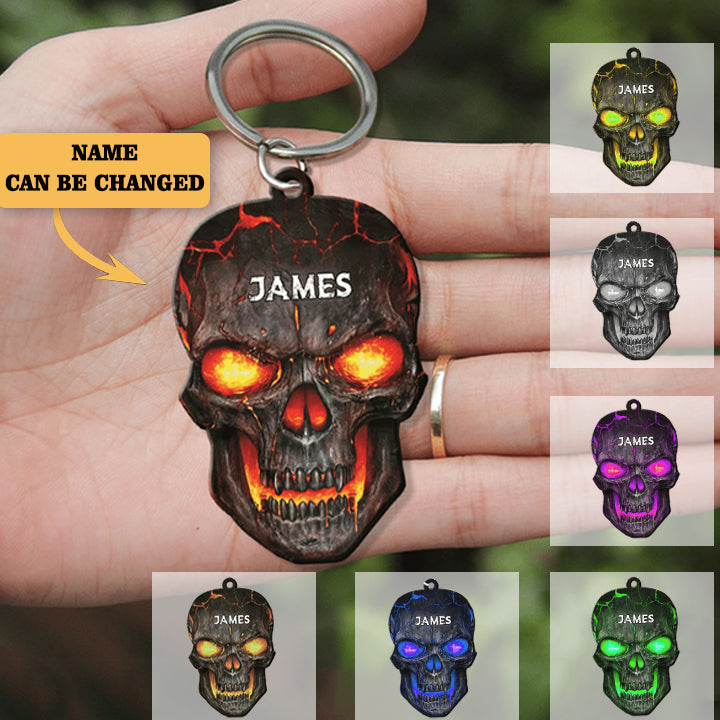 Personalized Gift For Skull Lover Acrylic Keychain